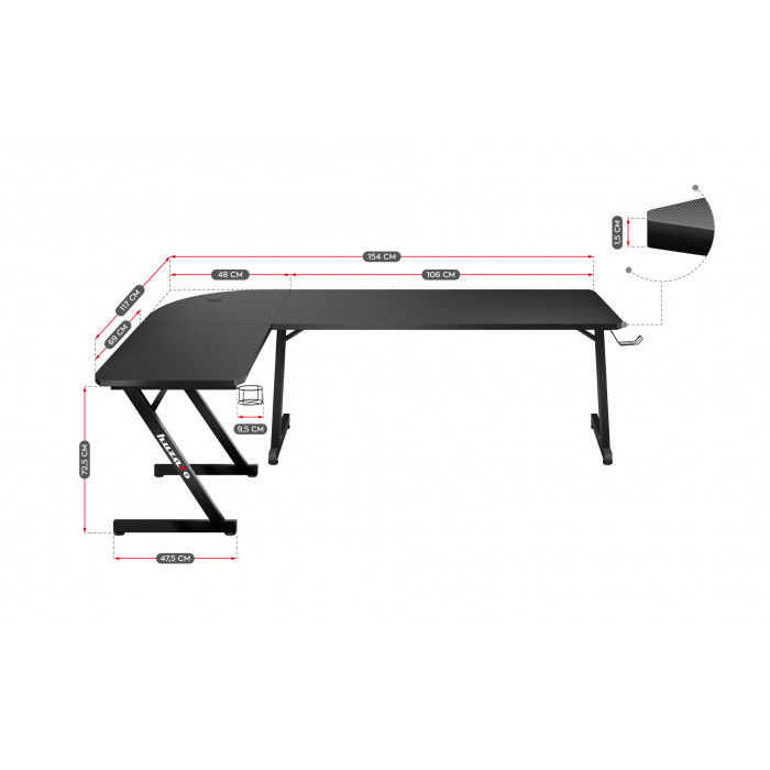 Dimensions du Huzaro Hero 7.0