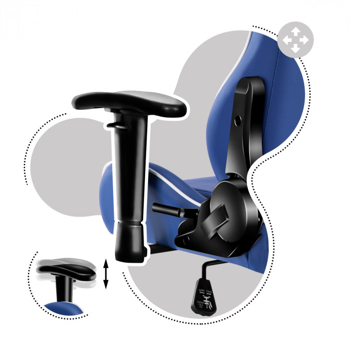 Réglage de l'accoudoir du fauteuil Ranger 6.0 Blue