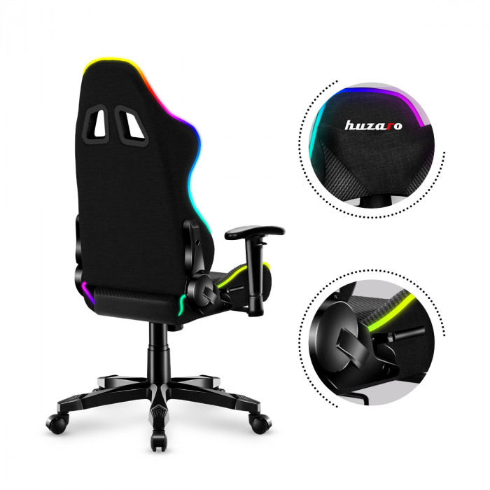 Dossier de la chaise Ranger 6.0 RGB avec coussin pour la nuque et mécanisme de dépliage du dossier.