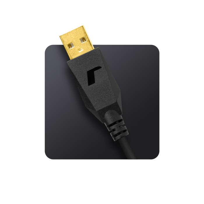 Prise USB recouverte d'or