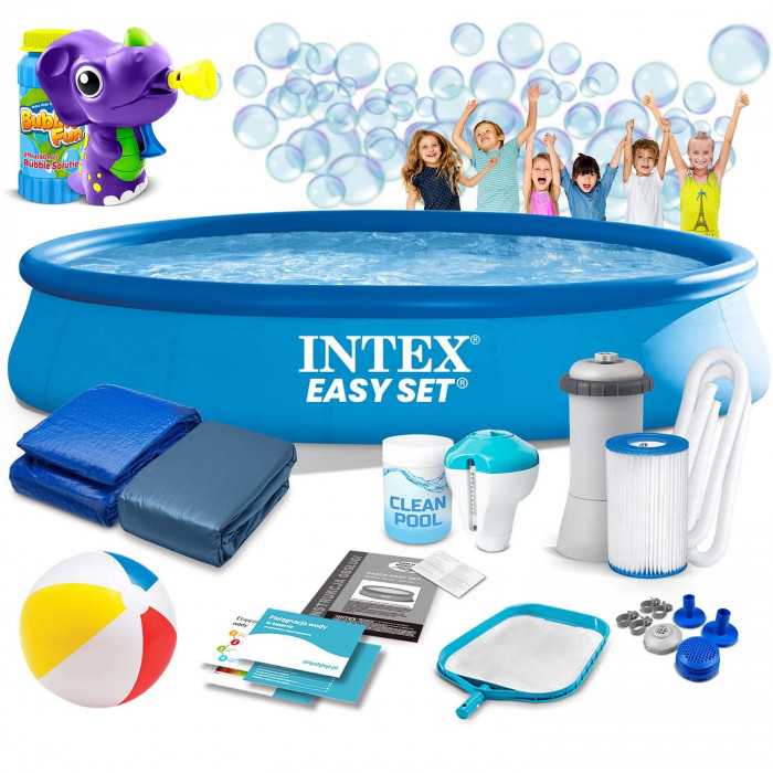 Piscine de jardin extensible 457 x 84 cm 15in1 INTEX 28158 + machine à bulles GRATIS