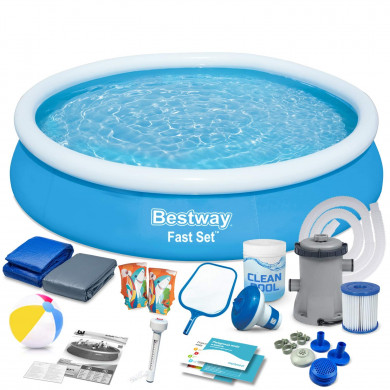 Piscine gonflable ronde hors sol Autoportante 366 x 76 cm set 17in1 Bestway 57274