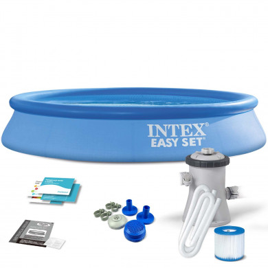 Piscine gonflable ronde hors sol Autoportante avec pompe 305 x 61 cm 9in1 INTEX 28118
