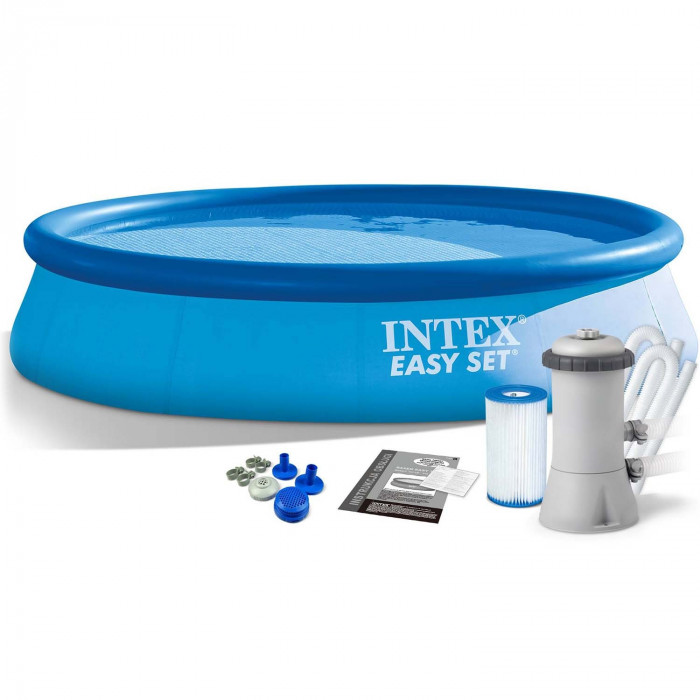 piscine hors sol extensible 366 x 76 cm set 3 en 1 INTEX 28132.