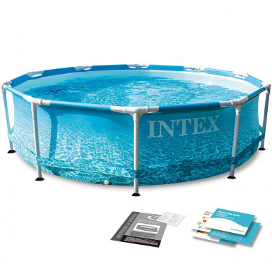 Piscine hors sol Ronde Tubulaire Frame Cadre Métal 305 x 76 cm, 5in1 INTEX 28206