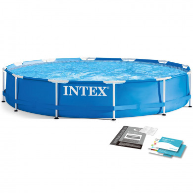 Piscine hors sol Ronde Tubulaire Frame Cadre Métal 366 x 76 cm INTEX 28210