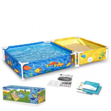 Bestway 561CF piscine de jardin pour enfants avec bac à sable 213 x 112 x 30,5 cm