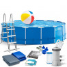 Piscine hors sol Ronde Tubulaire Frame Cadre Métal 457 x 122 cm, 12in1 INTEX 28242