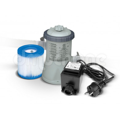 Pompe de filtration pour piscine + transformateur 12V 1250 l/h INTEX 28602GS