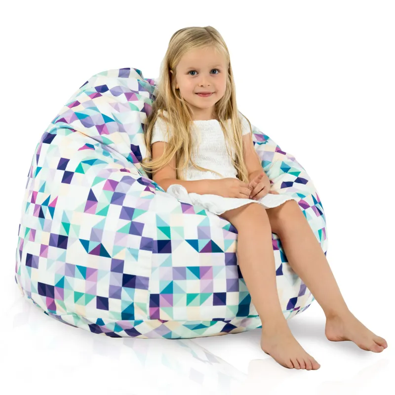 Pouf Poire L pour enfants - Tissu Imprimé Premium – vue 30