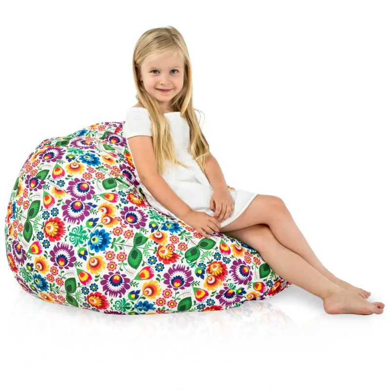Pouf Poire L pour enfants - Tissu Imprimé Premium – vue 21