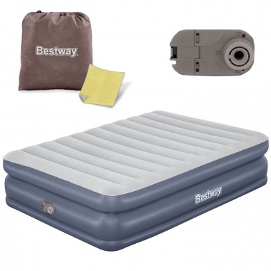 Matelas gonflable pour deux personnes avec pompe électrique 203 x 152 x 51 cm Bestway 67925