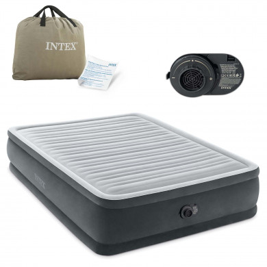 Matelas gonflable 203x152x46 cm avec pompe électrique intégrée INTEX 64414ND