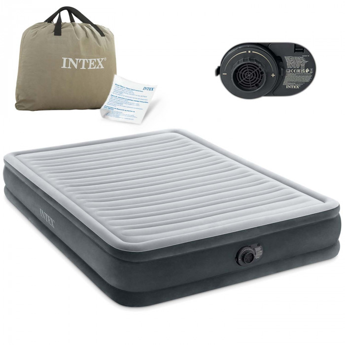 Matelas gonflable 203x152x33 avec pompe électrique intégrée INTEX 67770ND.