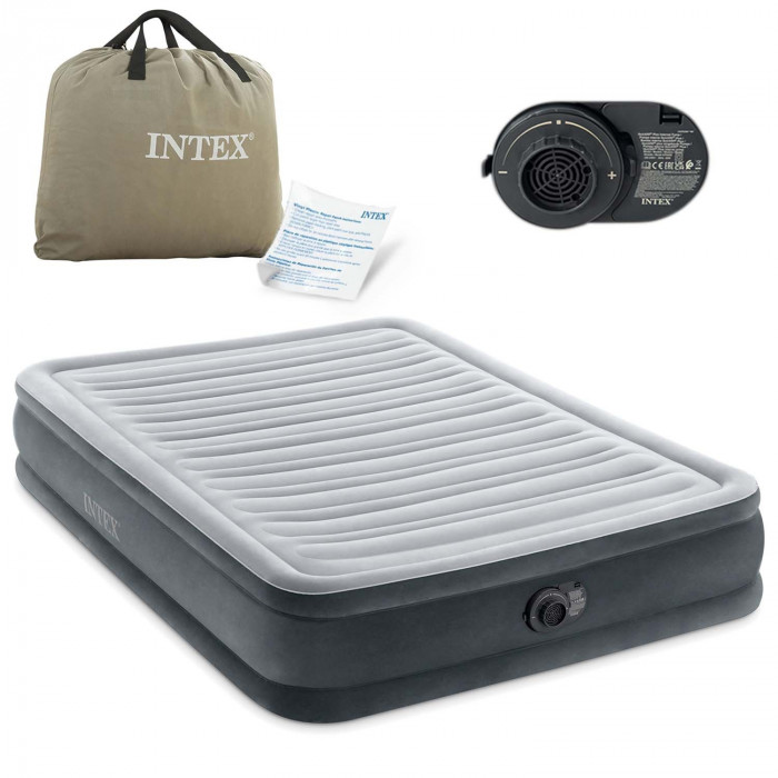 Matelas gonflable 191x137x33 avec pompe électrique incorporée INTEX 67768ND.