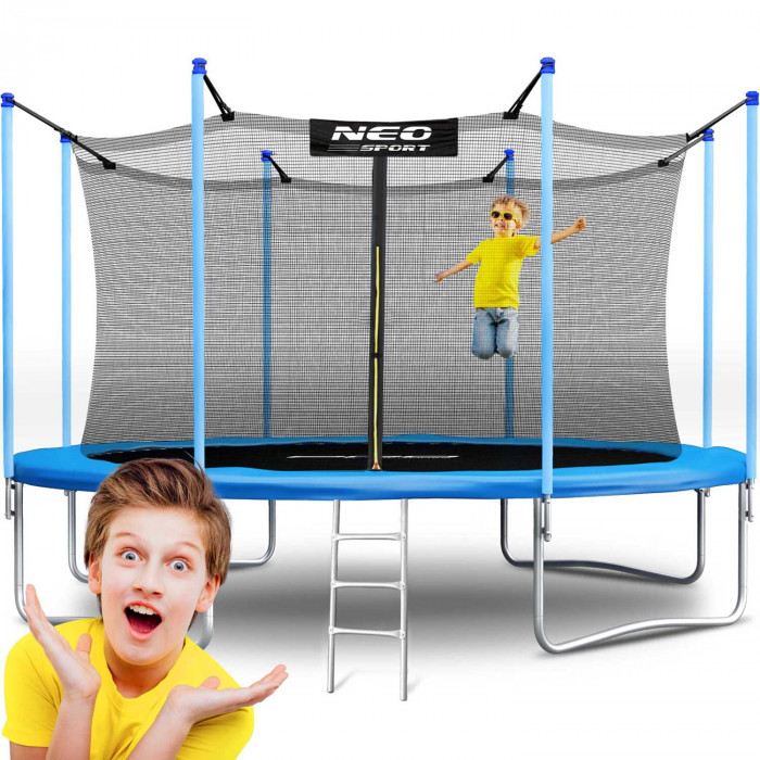 Trampoline de jardin 15ft/465cm avec filet intérieur et échelle