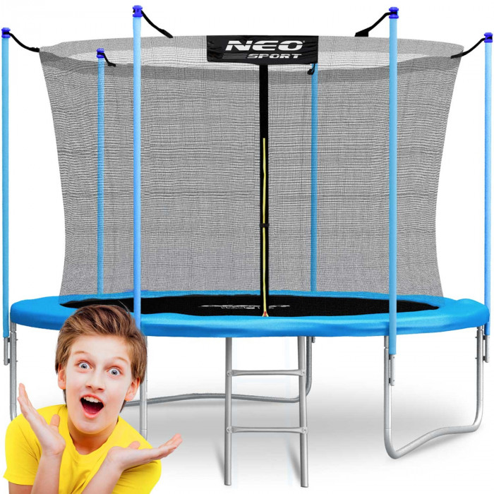 Trampoline de jardin 8ft/252cm filet intérieur et échelle