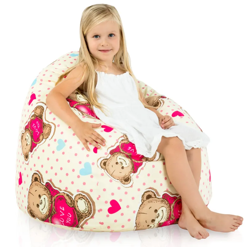 Pouf Poire L pour enfants - Tissu Imprimé Premium – vue 17