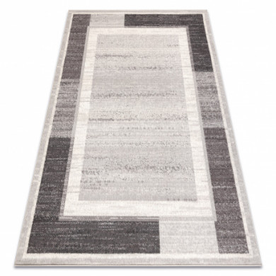 Tapis Laine ANGEL 6232 / 52022 Géométrique, cadre beige / gris