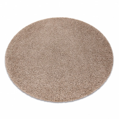 Tapis SOFFI Cercle shaggy 5cm beige