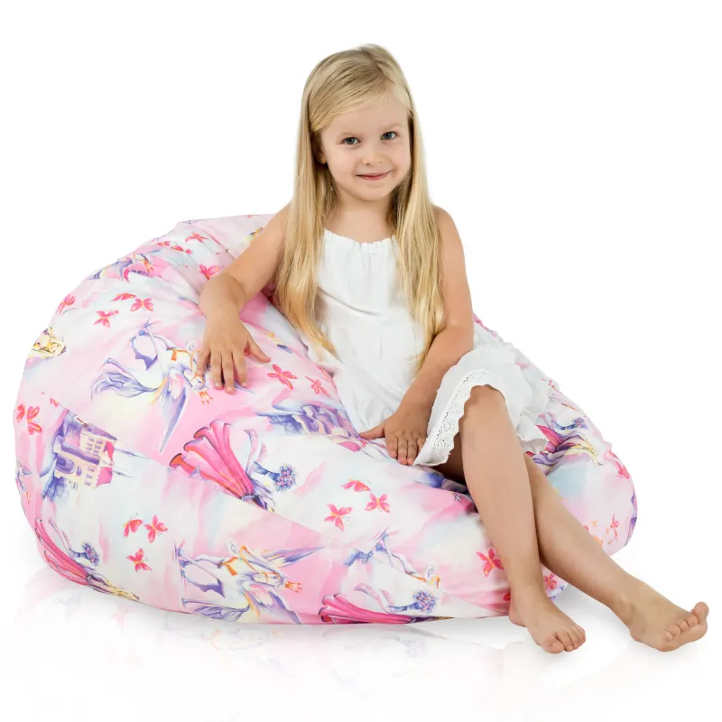 Pouf Poire L pour enfants - Tissu Imprimé Premium – vue 14