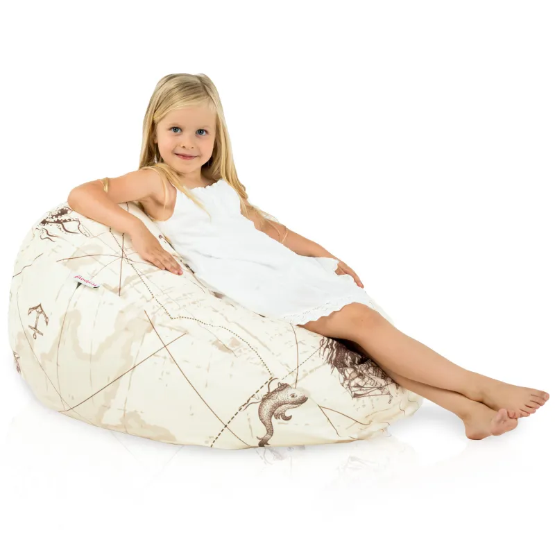 Pouf Poire L pour enfants - Tissu Imprimé Premium – vue 61