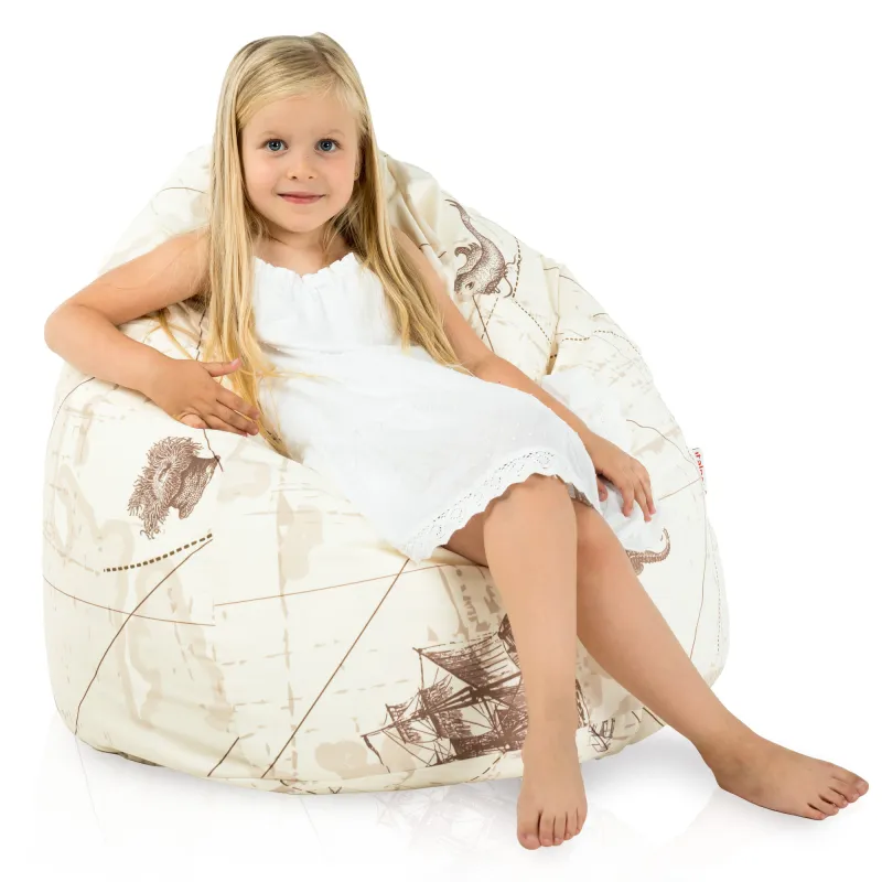 Pouf Poire L pour enfants - Tissu Imprimé Premium – vue 60