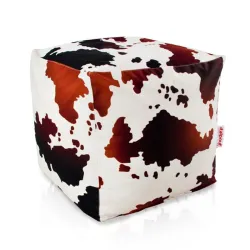 Pouf Cube Carré - Tissu Imprimé Premium