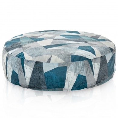 Abstract Coussin Pouf Rond Monaco Extérieur nylon