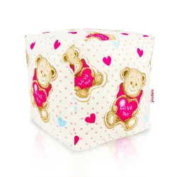 Pouf Cube Carré - Tissu Imprimé Premium