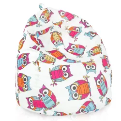 Pouf Poire L pour enfants - Tissu Imprimé Premium
