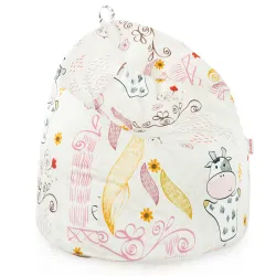Pouf Poire pour enfants - Tissu Imprimé Premium