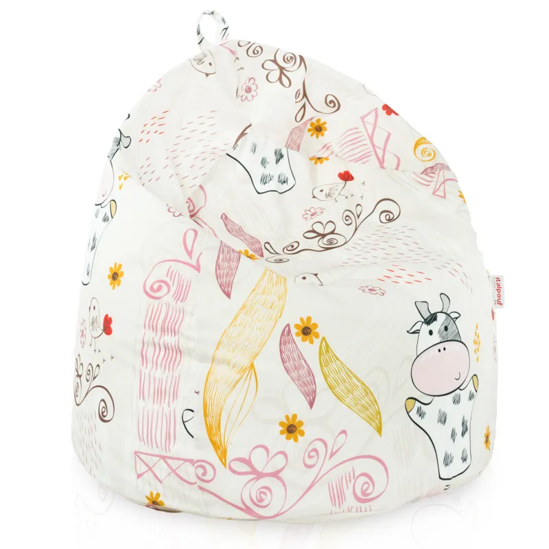 Pouf Poire L pour enfants - Tissu Imprimé Premium – vue 38