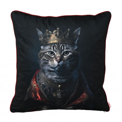 Oreiller décoratif "Cat in the Crown".