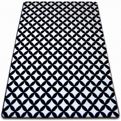 Tapis SKETCH - F757 crème et blanc - Carreau