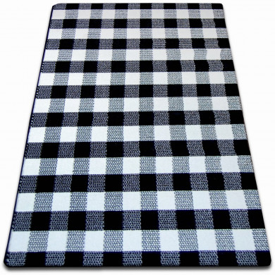 Tapis SKETCH - F759 crème et blanc - Carreaux