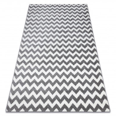 Tapis SKETCH - F561 gris et blanc - Zigzag