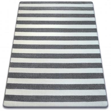Tapis SKETCH - F758 gris et blanc - Rayures