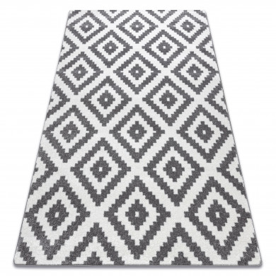 Tapis SKETCH - F998 crème et gris - Carreaux Ruta