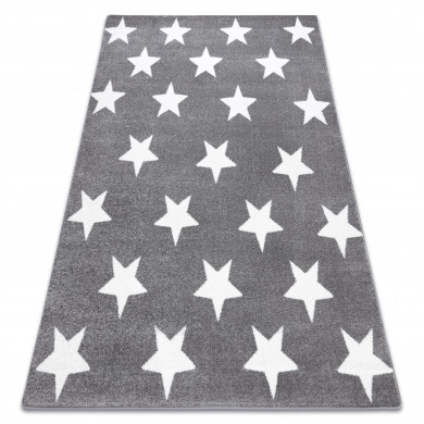 Tapis SKETCH - FA68 gris et crème - Petites étoiles Étoiles