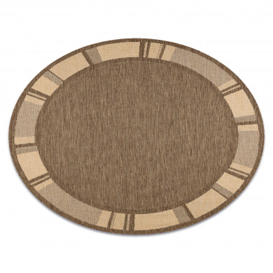 TAPIS EN CORDE SIZAL FLOORLUX CERCLE 20195 café / mais