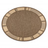 TAPIS EN CORDE SIZAL FLOORLUX CERCLE 20195 café / mais