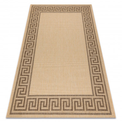 TAPIS EN CORDE SIZAL FLOORLUX 20014 mais / café