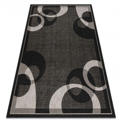 TAPIS EN CORDE SIZAL FLOORLUX 20078 NOIR / argentin