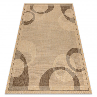 TAPIS EN CORDE SIZAL FLOORLUX 20078 mais / café