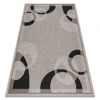 TAPIS EN CORDE SIZAL FLOORLUX 20078 argentin / noir
