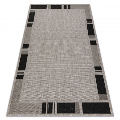 TAPIS EN CORDE SIZAL FLOORLUX 20195 argentin / NOIR