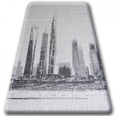 TAPIS EN CORDE SIZAL FLOORLUX 20240 argentin / noir