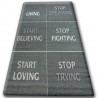 TAPIS EN CORDE SIZAL FLOORLUX 20275 YOLO noir / argentin