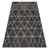 TAPIS EN CORDE SIZAL FLOORLUX 20508 noir / argentin TRIANGLES